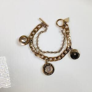 Guess gold Tone Charm Bracelet